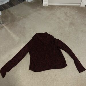Macy's Deep Burgundy Cowl Neck Sweater